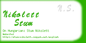 nikolett stum business card